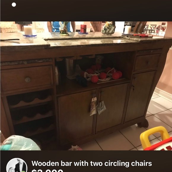 Victorian style home bar - Picture 3 of 6